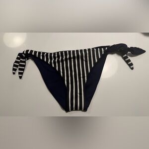 MaxMara Navy and White Striped Bikini Bottom